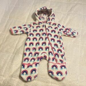 Hatley Size 9-12 Months Fleece Rainbow Baby Girl Bunting